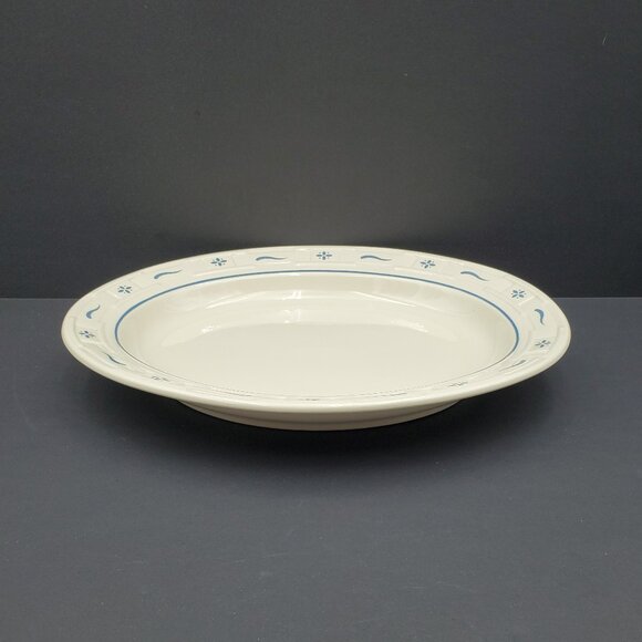 Longaberger Woven Traditions Classic Blue Serving Platter Oval Serving Dish - Picture 3 of 5